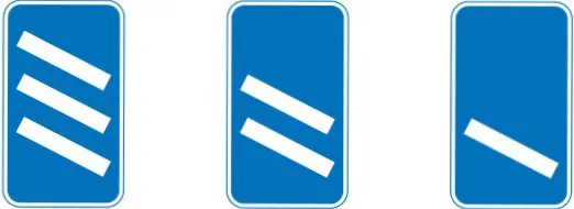 Countdown markers to a junction