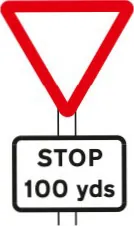 Distance to the stop line ahead