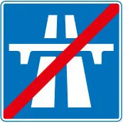 End of motorway