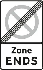 End of 20 mph zone