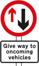 Give priority to vehicles from the opposite direction