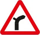 Junction on a bend ahead