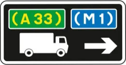 Advisory route for lorries