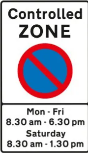 Controlled parking zone