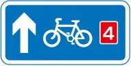 Route for cycles forming part of a network