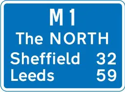 Route confirmation sign after a junction