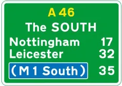 Advance direction sign (primary route)
