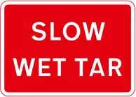 Temporary hazard at road works