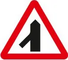 Traffic merging from the left ahead