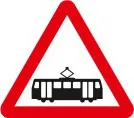 Trams crossing ahead