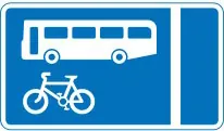 With-flow bus and cycle lane