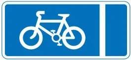 With-flow pedal cycle lane