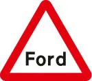 Worded warning sign