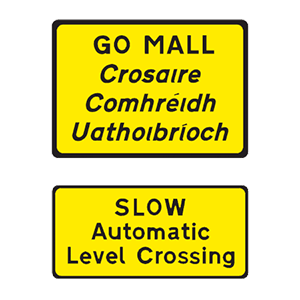Automatic level crossing ahead