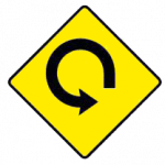Loop road ahead