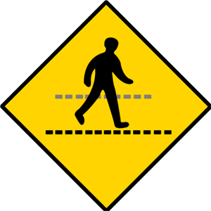 Pedestrian crossing ahead