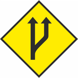Start of a passing lane
