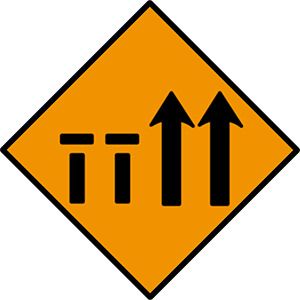 Start of central reserve or obstruction