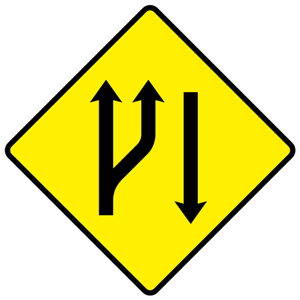 Start of a climbing lane